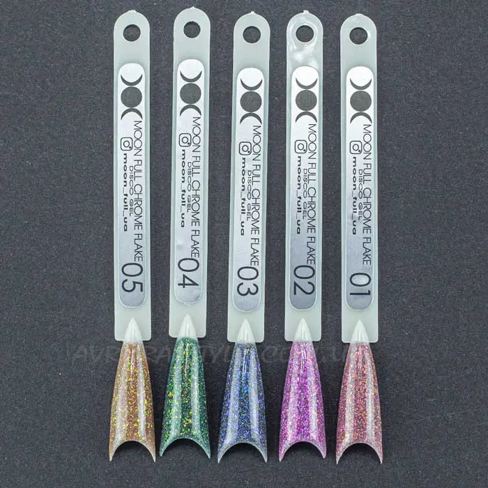 Гель лак Moon Full Chrome Flake Disko №01 світловідбиваючий 8 мл, 5908254192623